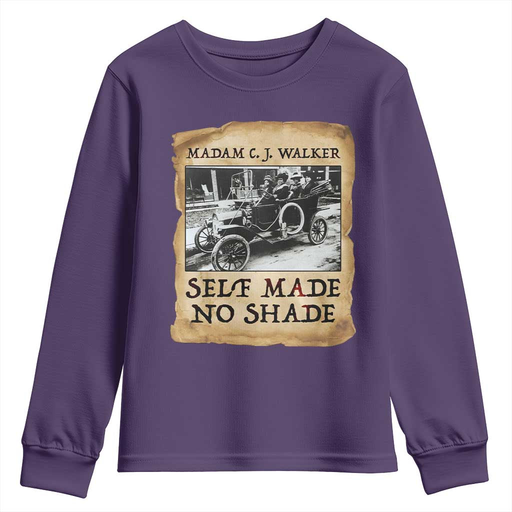 Madam CJ Walker Self Made Millionaire Youth Sweatshirt Strong Black Woman Leader - African Pride