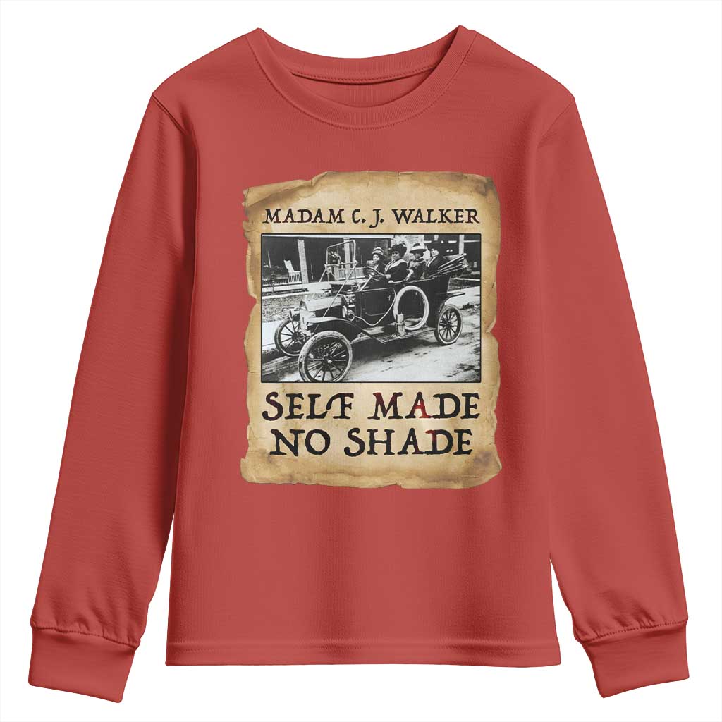 Madam CJ Walker Self Made Millionaire Youth Sweatshirt Strong Black Woman Leader - African Pride