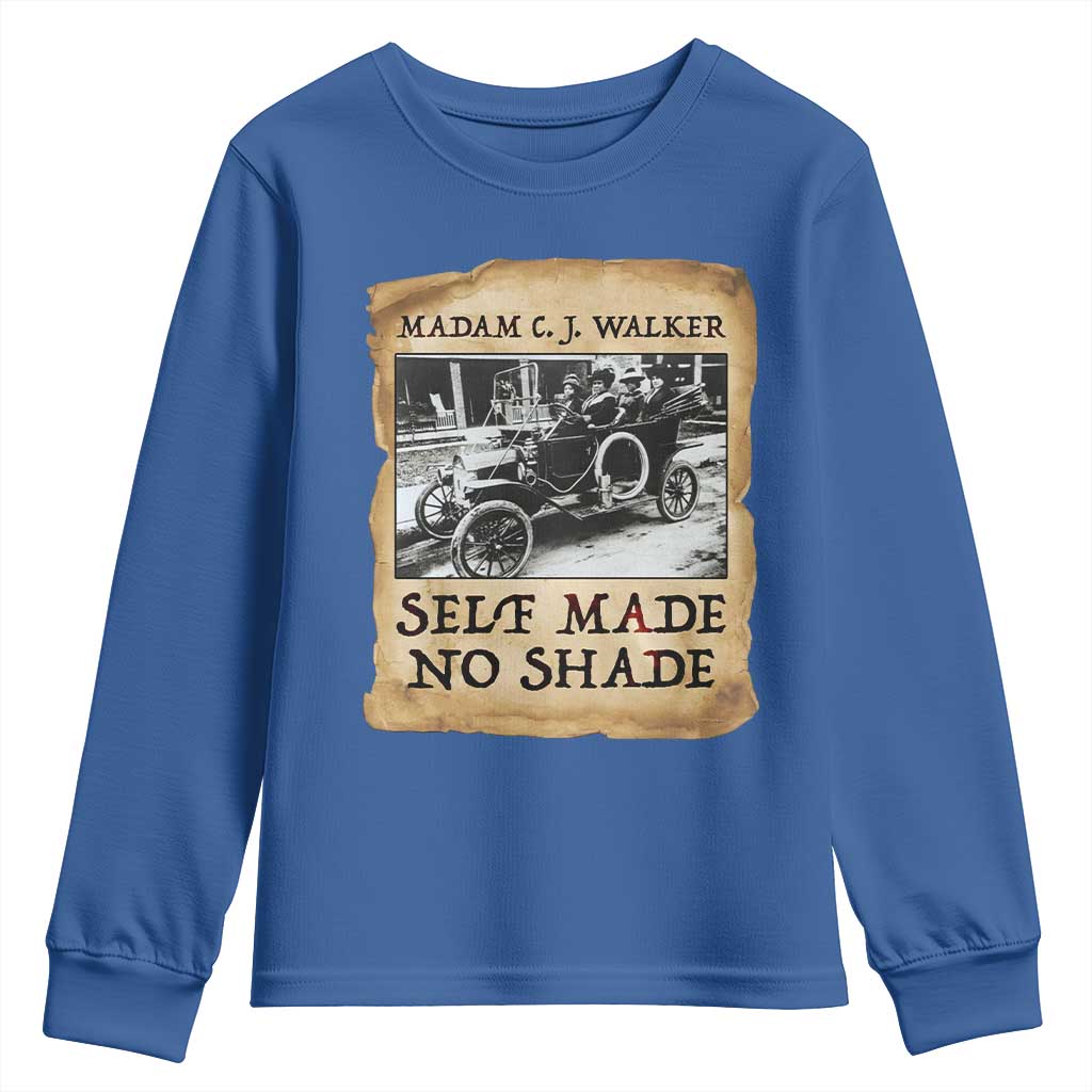 Madam CJ Walker Self Made Millionaire Youth Sweatshirt Strong Black Woman Leader - African Pride