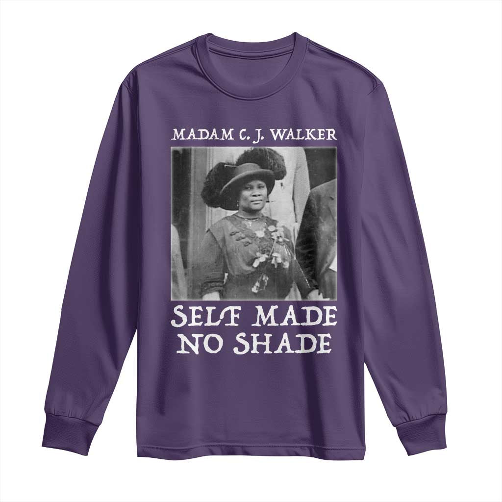 Madam CJ Walker Long Sleeve Shirt Self Made No Shade Female Empowerment - African Pride