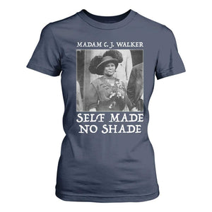 Madam CJ Walker T Shirt For Women Self Made No Shade Female Empowerment - African Pride