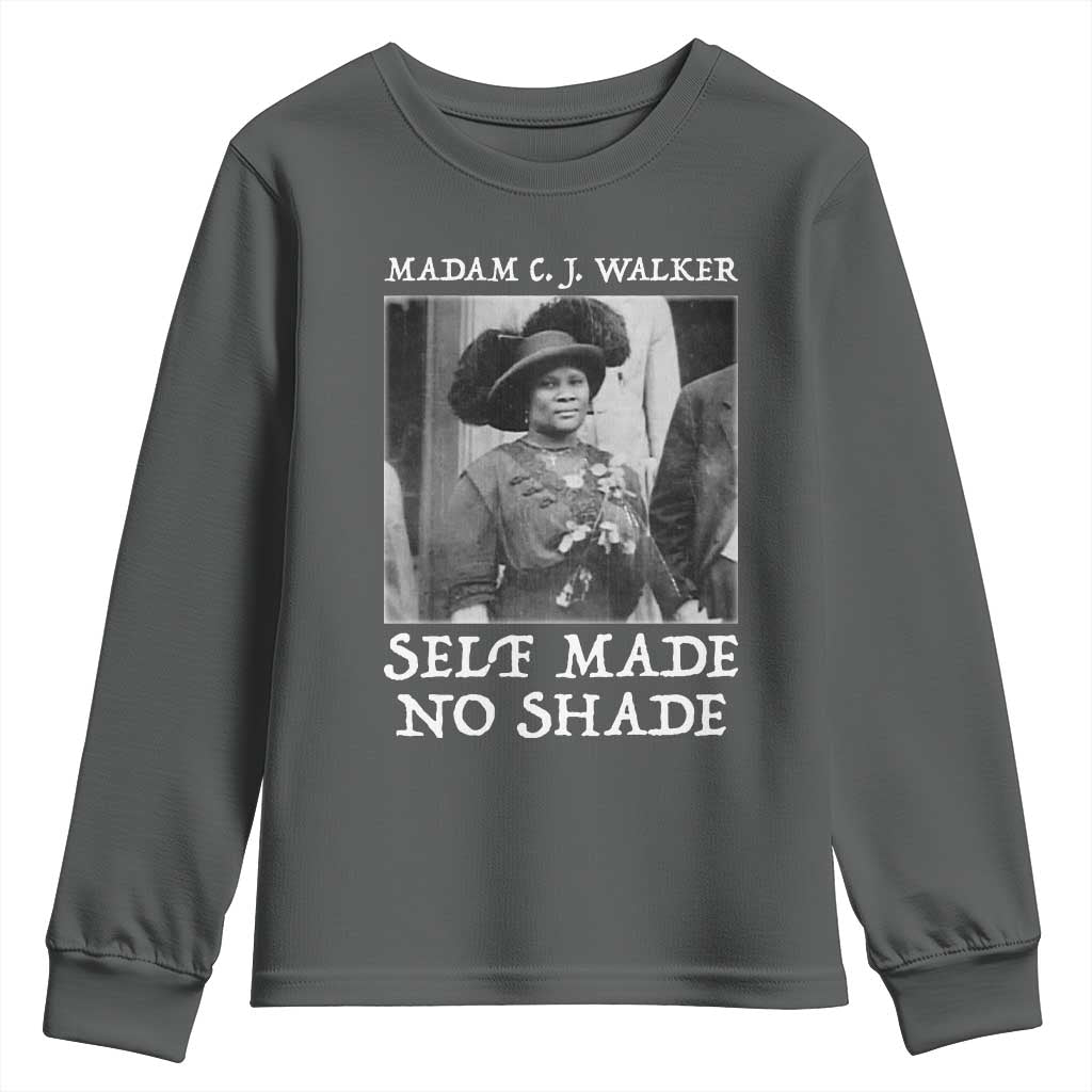 Madam CJ Walker Youth Sweatshirt Self Made No Shade Female Empowerment - African Pride
