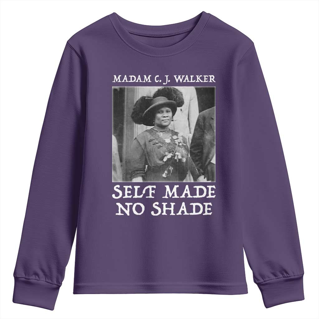 Madam CJ Walker Youth Sweatshirt Self Made No Shade Female Empowerment - African Pride