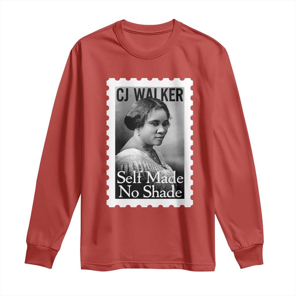 Madam CJ Walker Long Sleeve Shirt Strong Black Woman Leader - African Pride