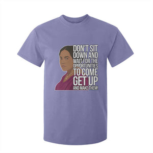 Madam CJ Walker Quote T Shirt For Kid Do Not Sit Down And Wait For Opportunities - African Pride