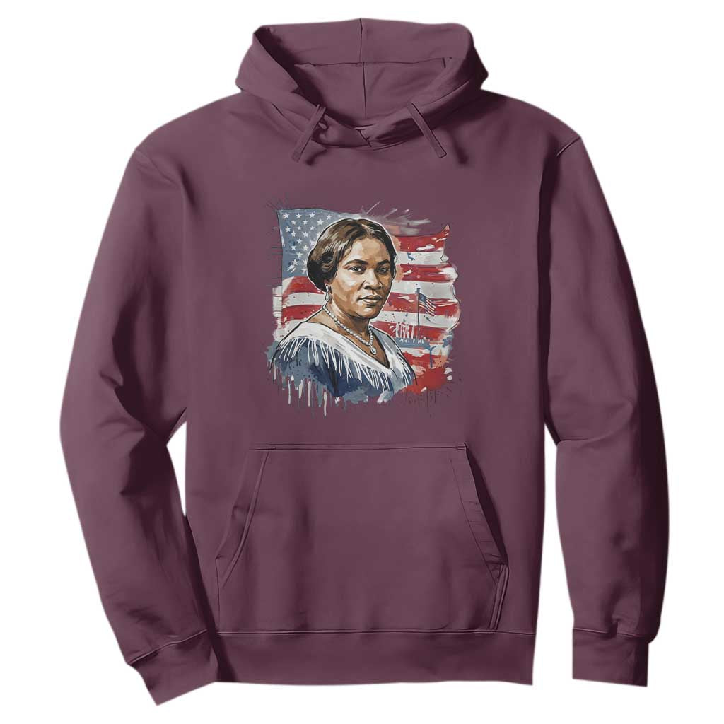 Madam CJ Walker Patriotic Hoodie Strong Black Woman Leader - African Pride