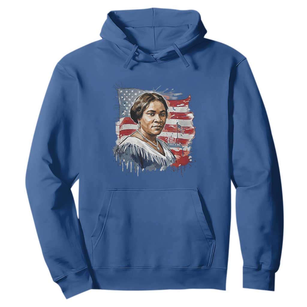 Madam CJ Walker Patriotic Hoodie Strong Black Woman Leader - African Pride
