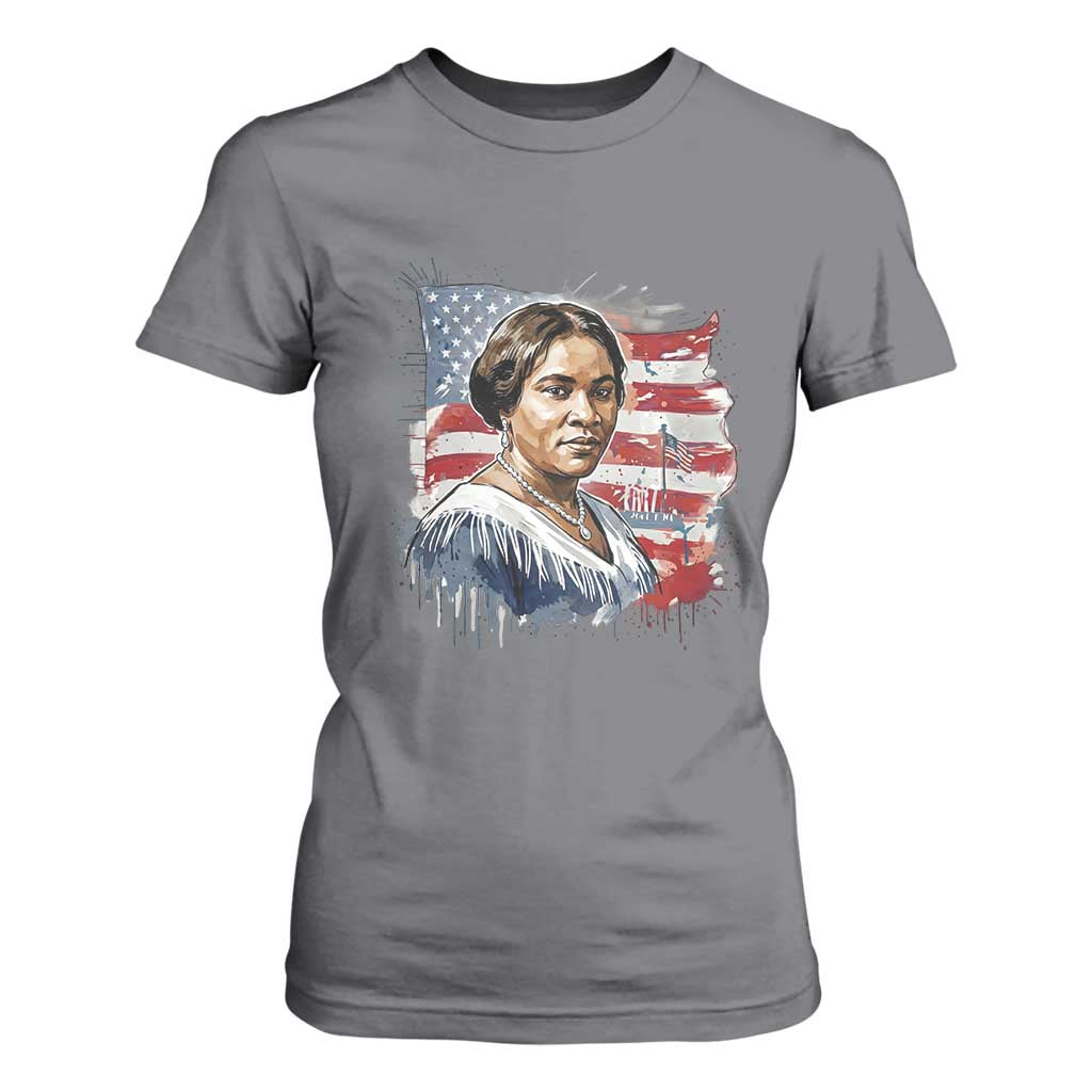 Madam CJ Walker Patriotic T Shirt For Women Strong Black Woman Leader - African Pride