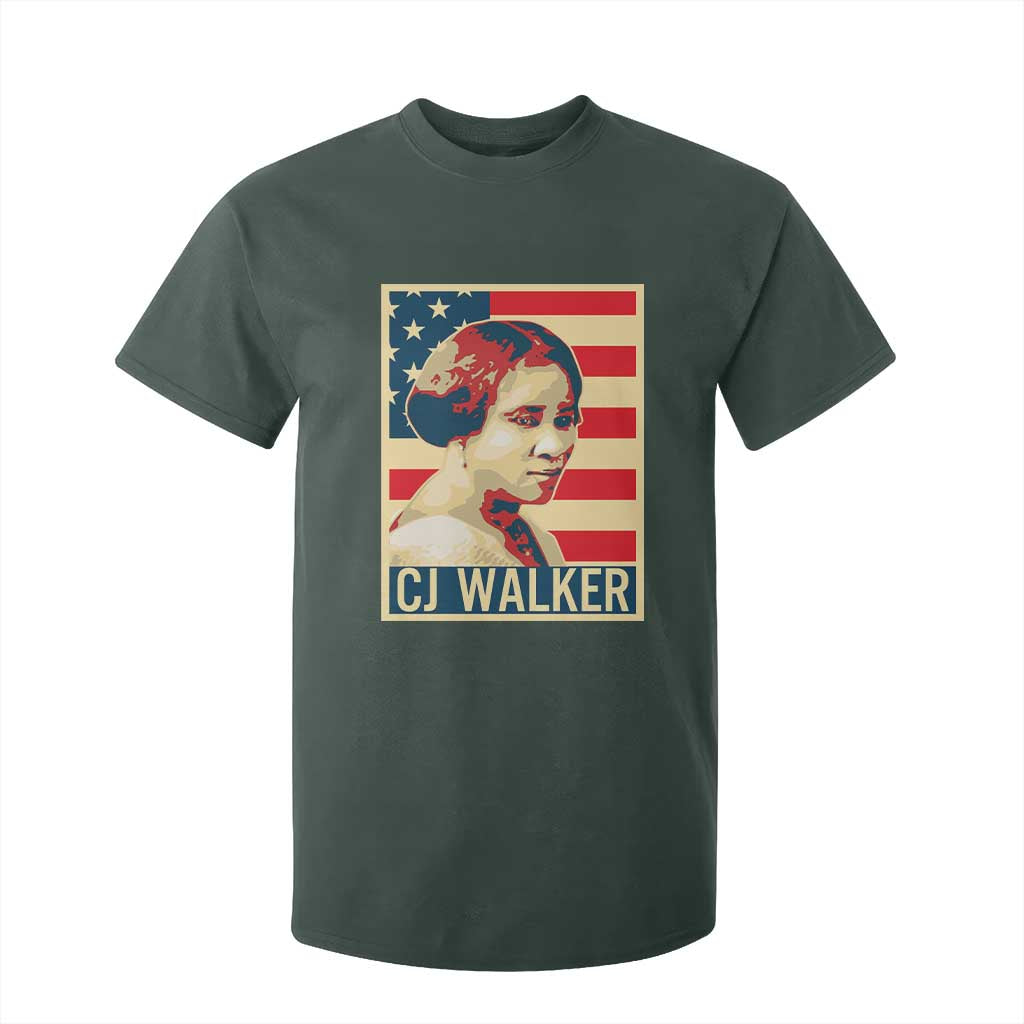 Madam CJ Walker Patriotic T Shirt For Kid Black History Month Gift - African Pride