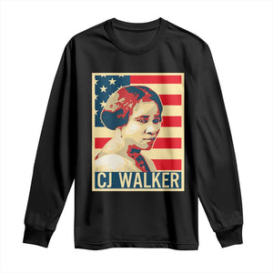 Madam CJ Walker Patriotic Long Sleeve Shirt Black History Month Gift - African Pride
