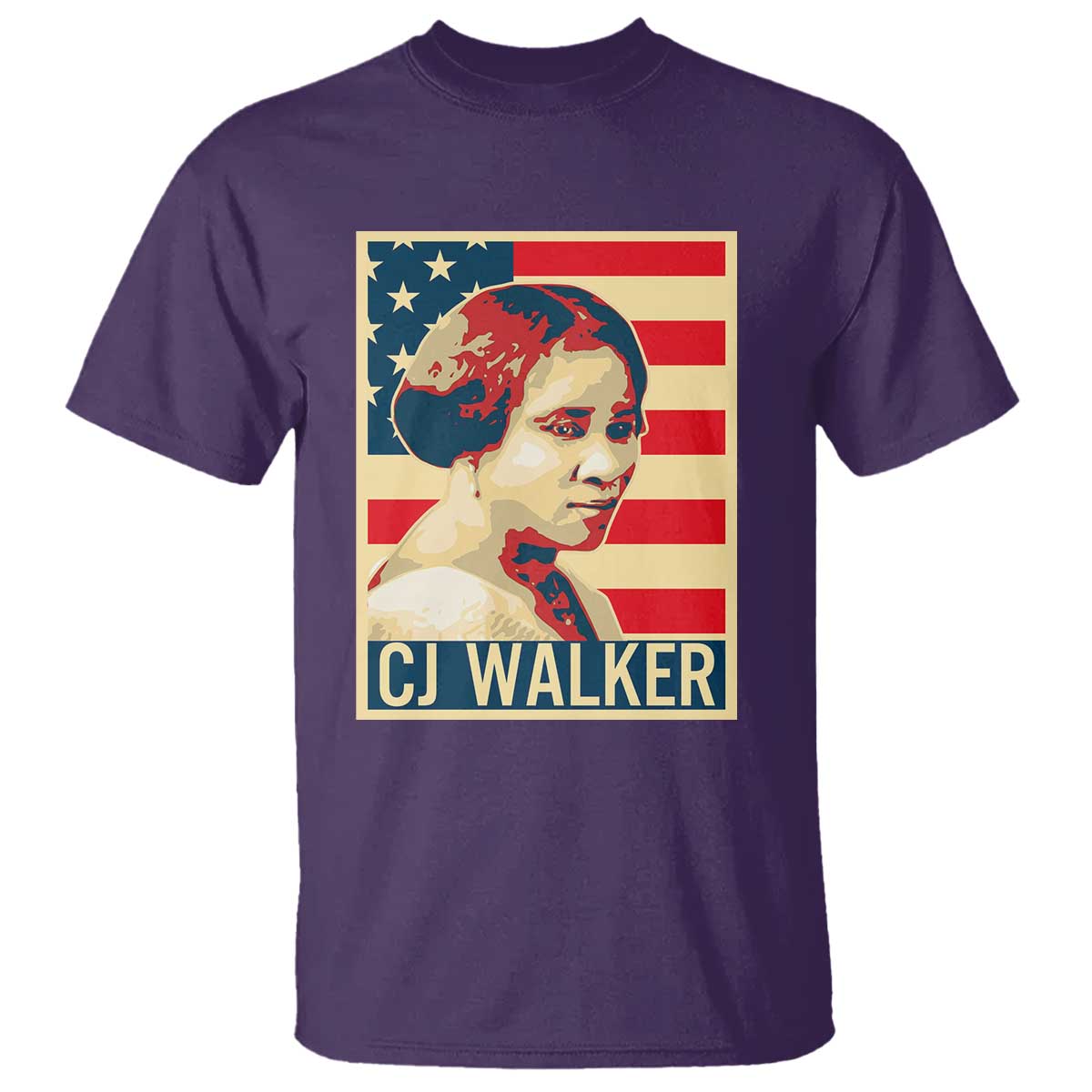 Madam CJ Walker Patriotic T Shirt Black History Month Gift - African Pride