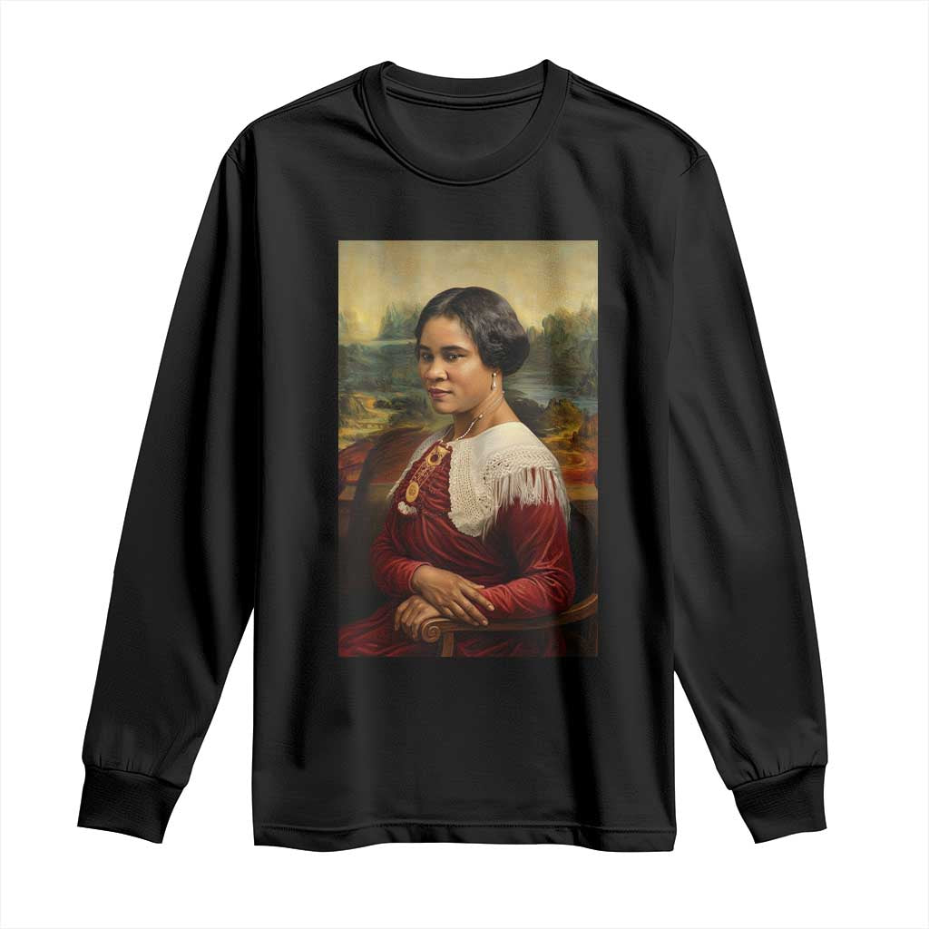 Madam CJ Walker Mona Lisa Long Sleeve Shirt Black History Month Gift - African Pride