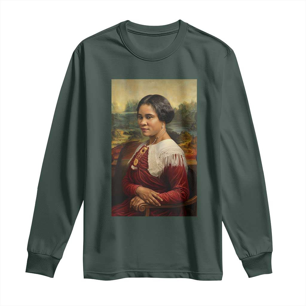 Madam CJ Walker Mona Lisa Long Sleeve Shirt Black History Month Gift - African Pride
