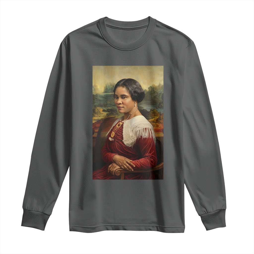 Madam CJ Walker Mona Lisa Long Sleeve Shirt Black History Month Gift - African Pride