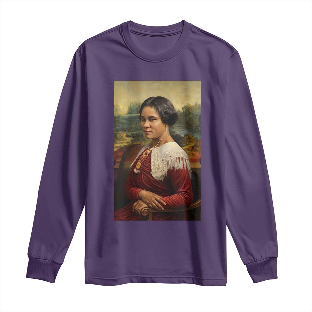 Madam CJ Walker Mona Lisa Long Sleeve Shirt Black History Month Gift - African Pride