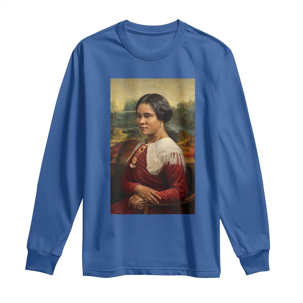 Madam CJ Walker Mona Lisa Long Sleeve Shirt Black History Month Gift - African Pride