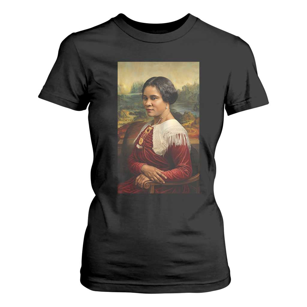 Madam CJ Walker Mona Lisa T Shirt For Women Black History Month Gift - African Pride