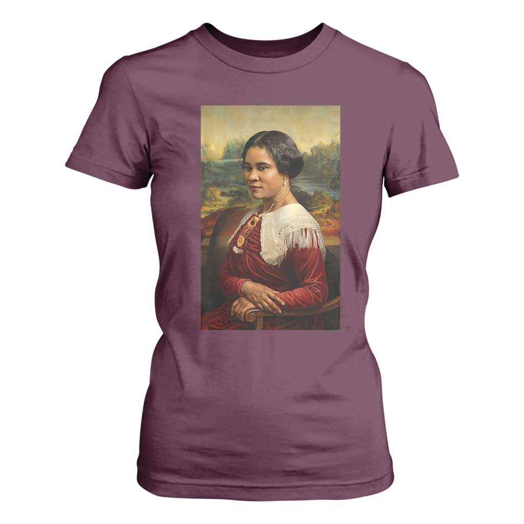 Madam CJ Walker Mona Lisa T Shirt For Women Black History Month Gift - African Pride