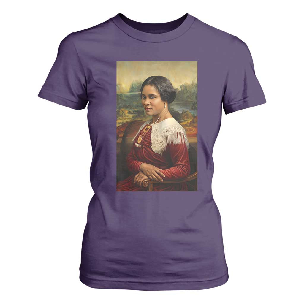 Madam CJ Walker Mona Lisa T Shirt For Women Black History Month Gift - African Pride