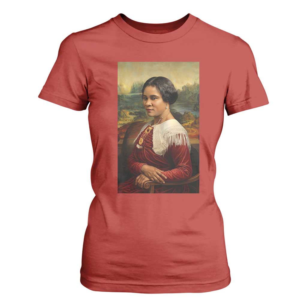 Madam CJ Walker Mona Lisa T Shirt For Women Black History Month Gift - African Pride