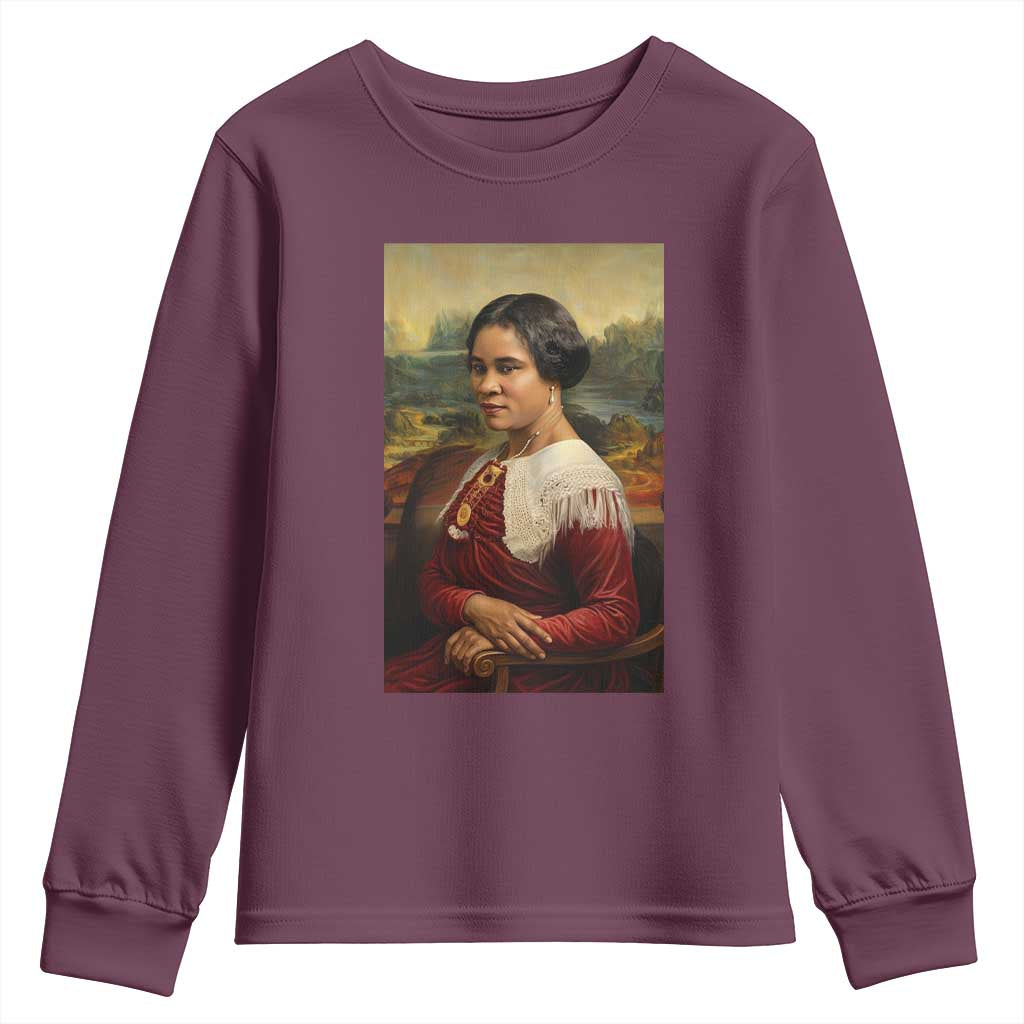Madam CJ Walker Mona Lisa Youth Sweatshirt Black History Month Gift - African Pride