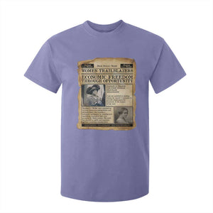 Madam CJ Walker Vintage Newspaper Style T Shirt For Kid Economic Freedom Through Opportunity - African Pride