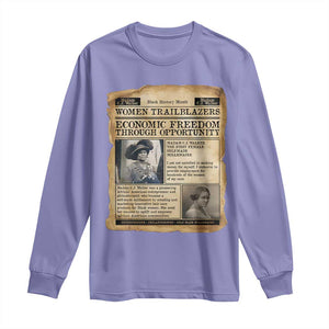 Madam CJ Walker Vintage Newspaper Style Long Sleeve Shirt Economic Freedom Through Opportunity - African Pride