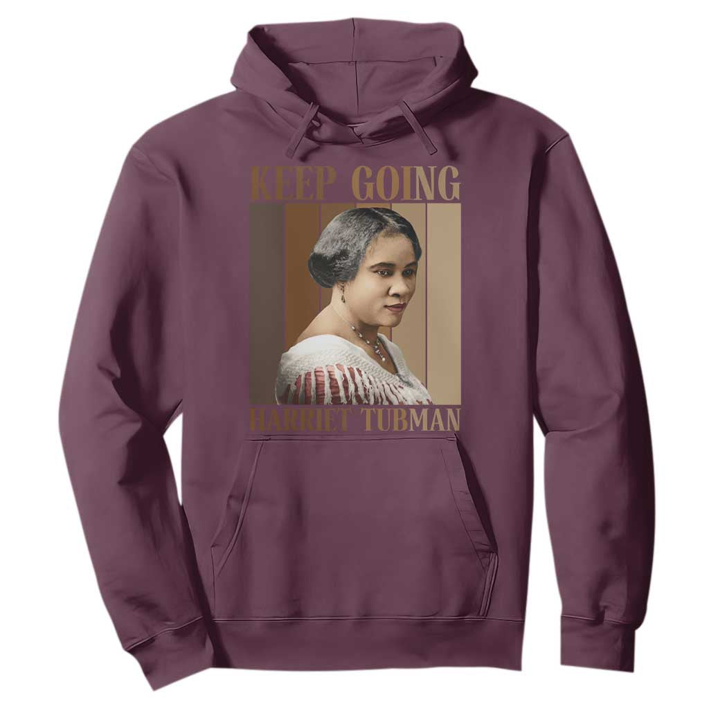 Madam CJ Walker Keep Going Retro Poster Hoodie Black History Month Gift
