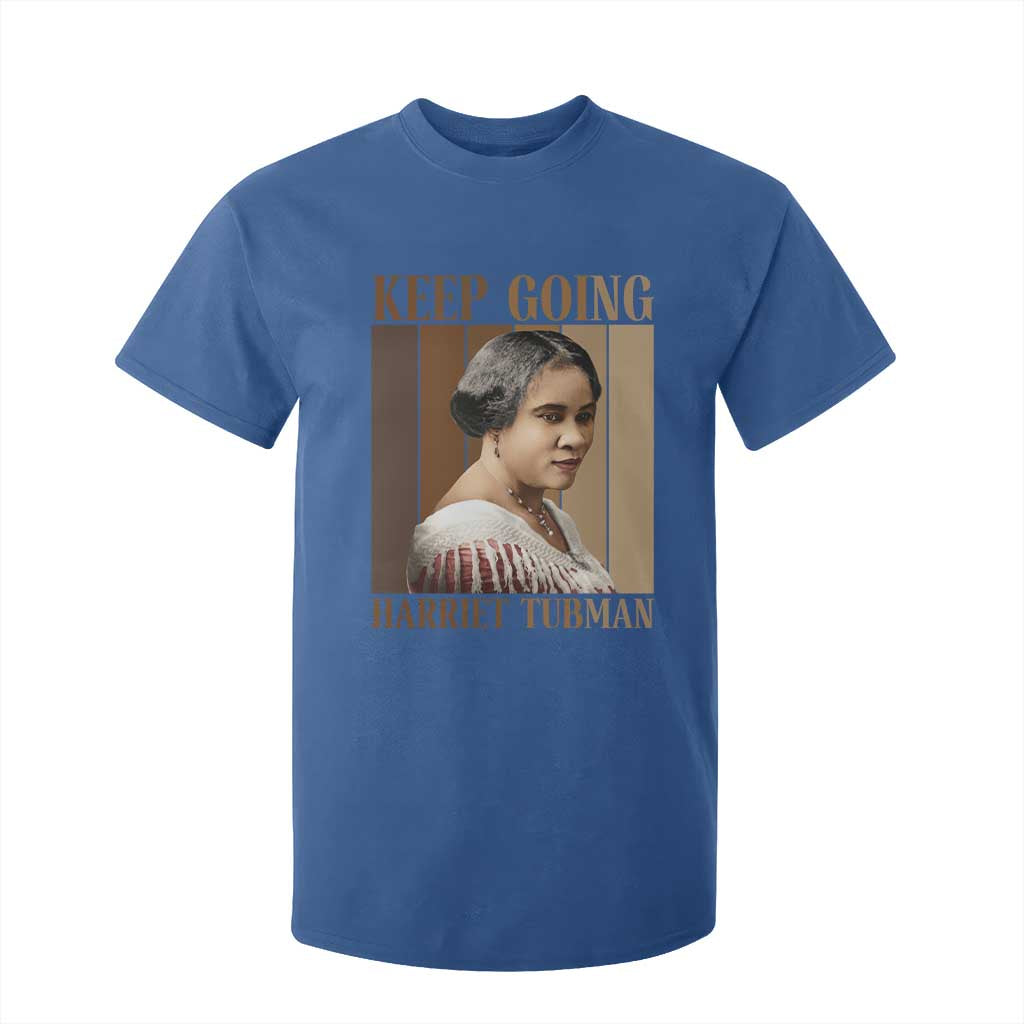 Madam CJ Walker Keep Going Retro Poster T Shirt For Kid Black History Month Gift