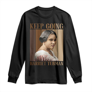Madam CJ Walker Keep Going Retro Poster Long Sleeve Shirt Black History Month Gift