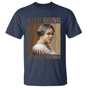Madam CJ Walker Keep Going Retro Poster T Shirt Black History Month Gift