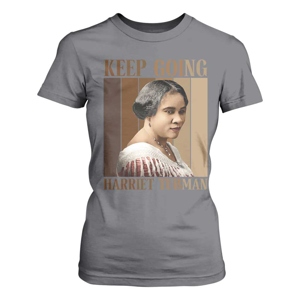 Madam CJ Walker Keep Going Retro Poster T Shirt For Women Black History Month Gift