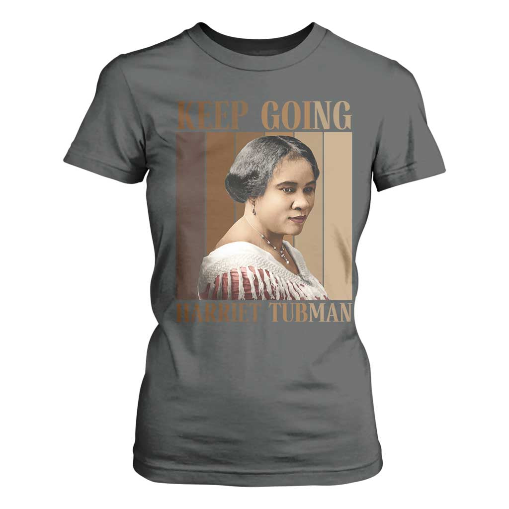 Madam CJ Walker Keep Going Retro Poster T Shirt For Women Black History Month Gift