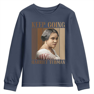 Madam CJ Walker Keep Going Retro Poster Youth Sweatshirt Black History Month Gift