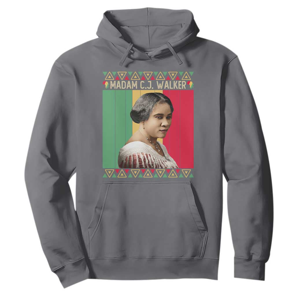 Madam CJ Walker Retro Sunset Hoodie Strong Black Woman Leader