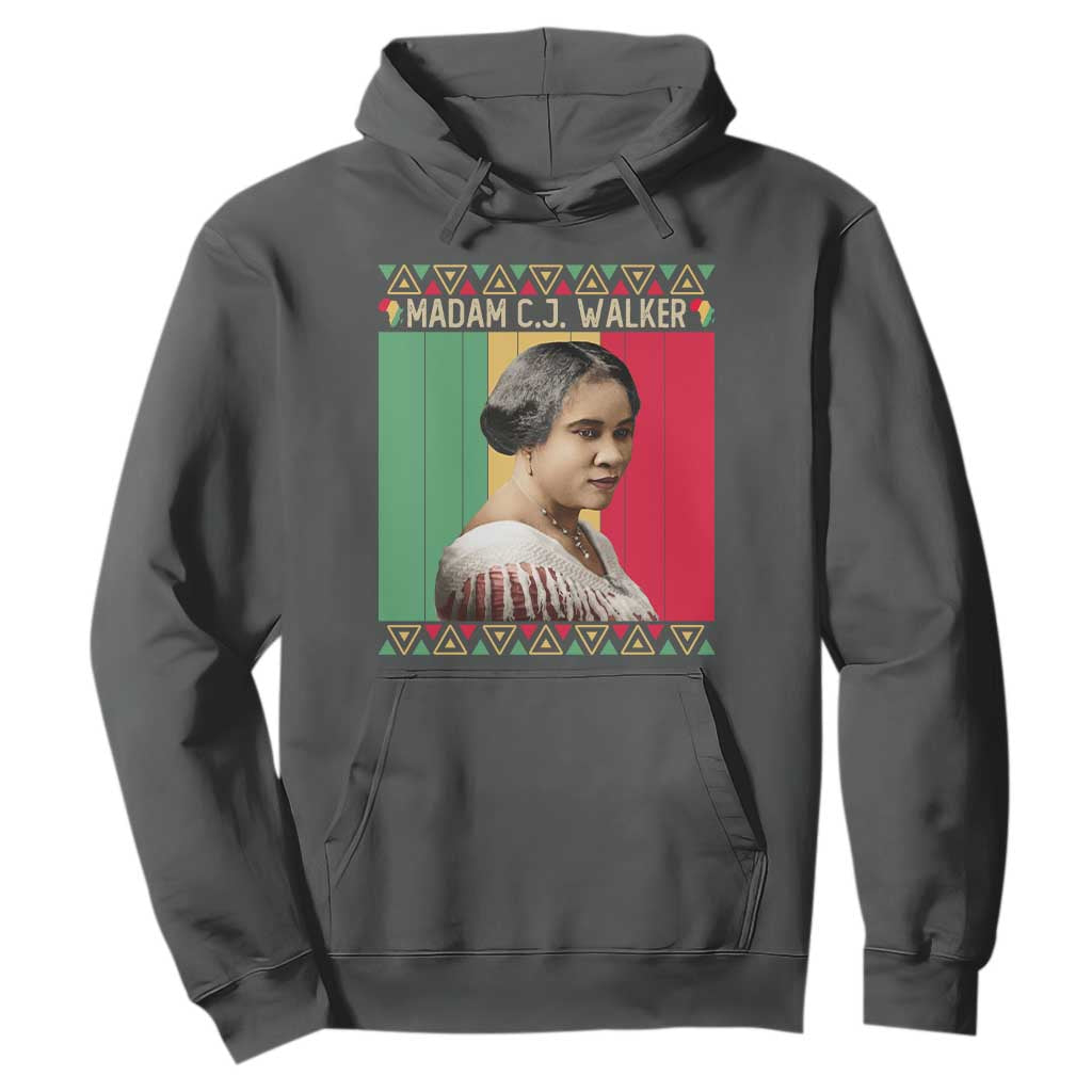 Madam CJ Walker Retro Sunset Hoodie Strong Black Woman Leader
