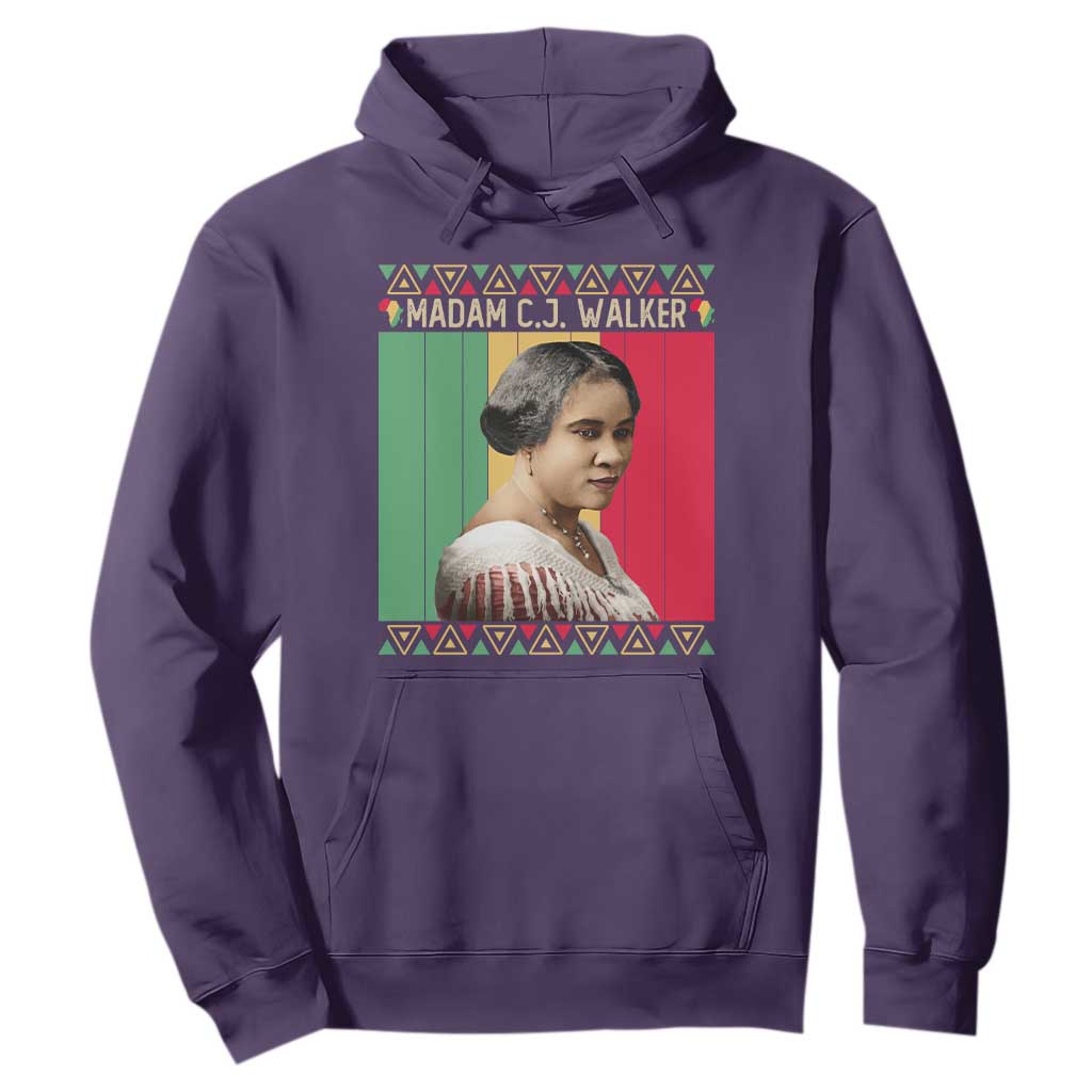 Madam CJ Walker Retro Sunset Hoodie Strong Black Woman Leader