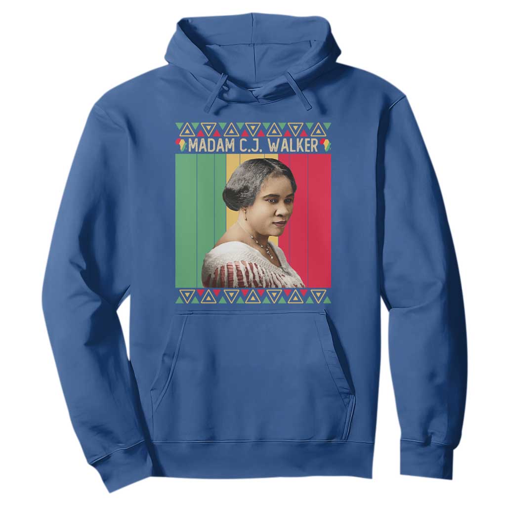Madam CJ Walker Retro Sunset Hoodie Strong Black Woman Leader