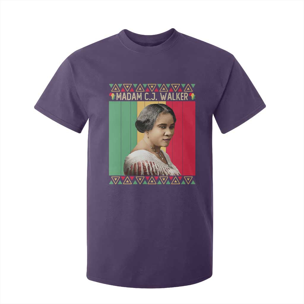 Madam CJ Walker Retro Sunset T Shirt For Kid Strong Black Woman Leader