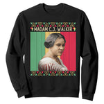 Madam CJ Walker Retro Sunset Sweatshirt Strong Black Woman Leader