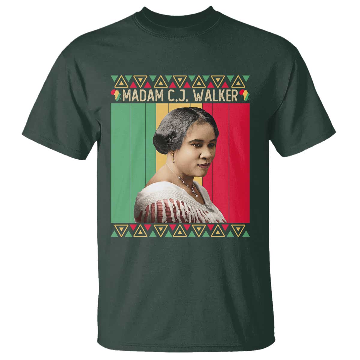Madam CJ Walker Retro Sunset T Shirt Strong Black Woman Leader