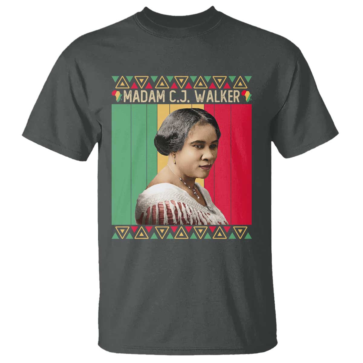 Madam CJ Walker Retro Sunset T Shirt Strong Black Woman Leader