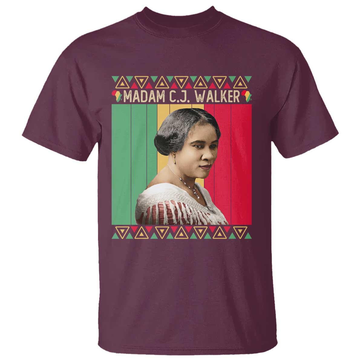Madam CJ Walker Retro Sunset T Shirt Strong Black Woman Leader