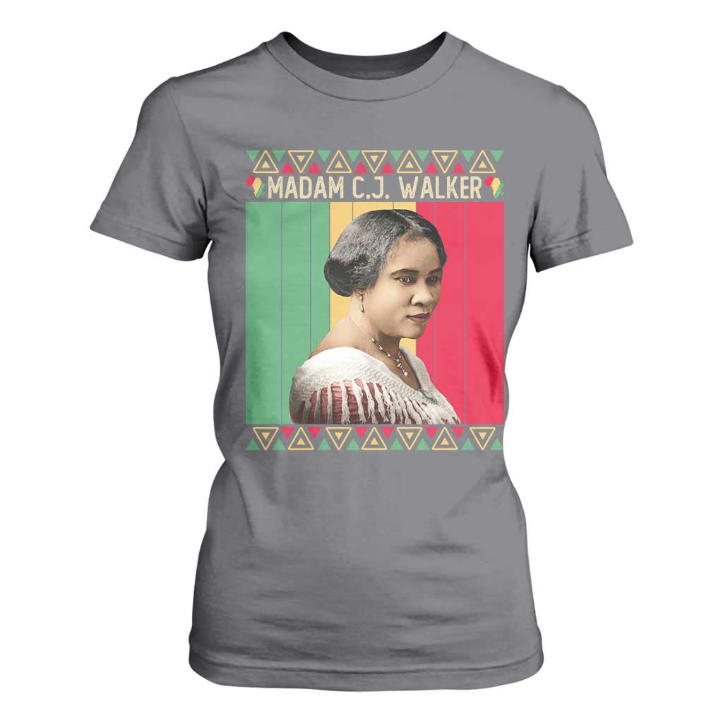 Madam CJ Walker Retro Sunset T Shirt For Women Strong Black Woman Leader