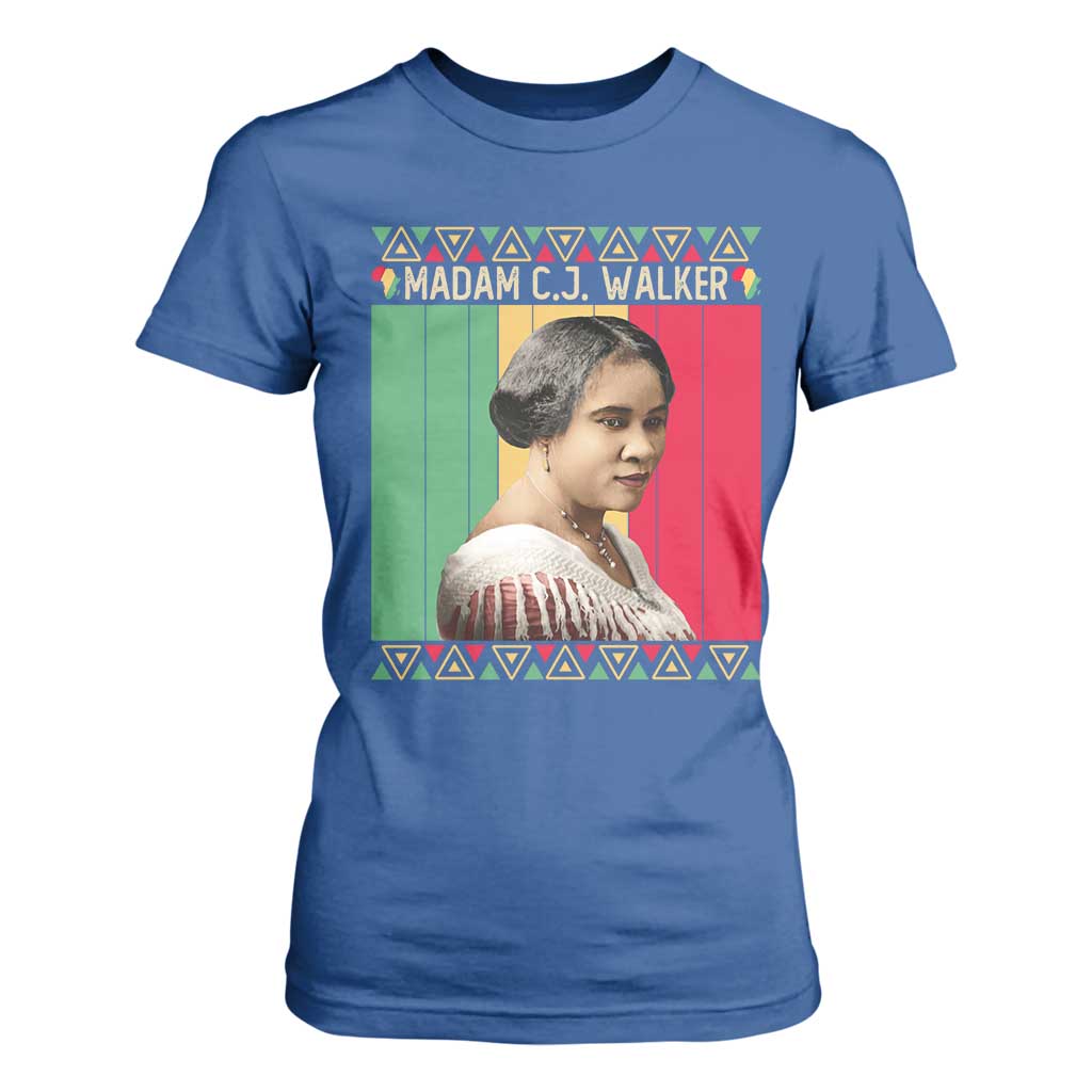 Madam CJ Walker Retro Sunset T Shirt For Women Strong Black Woman Leader