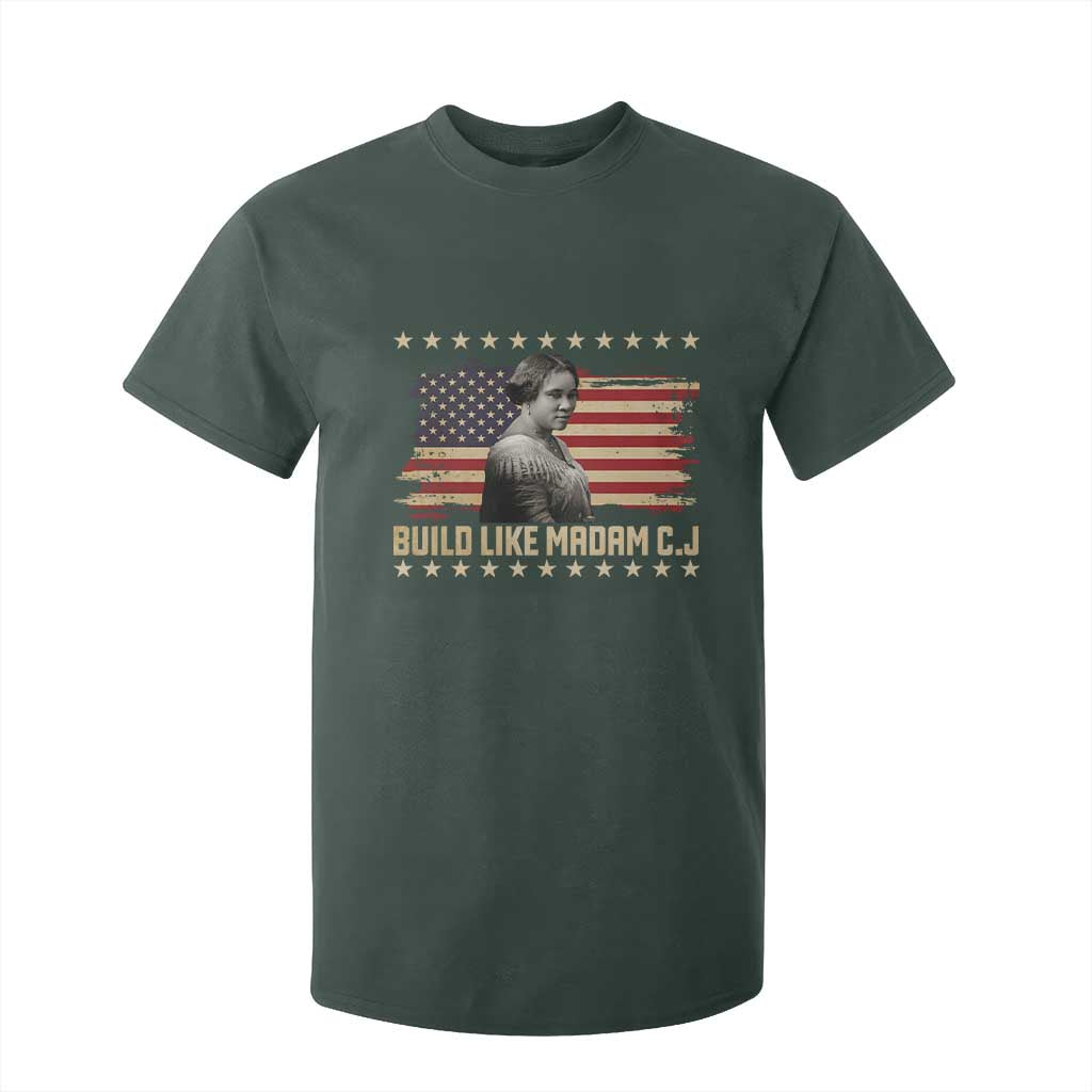 Build Like Madam CJ Walker T Shirt For Kid Black History Month Gift