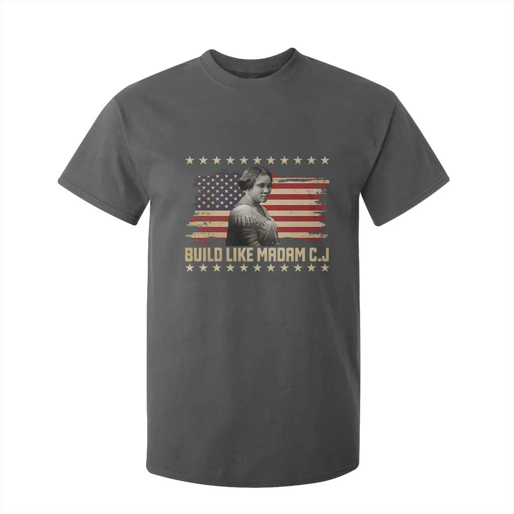 Build Like Madam CJ Walker T Shirt For Kid Black History Month Gift