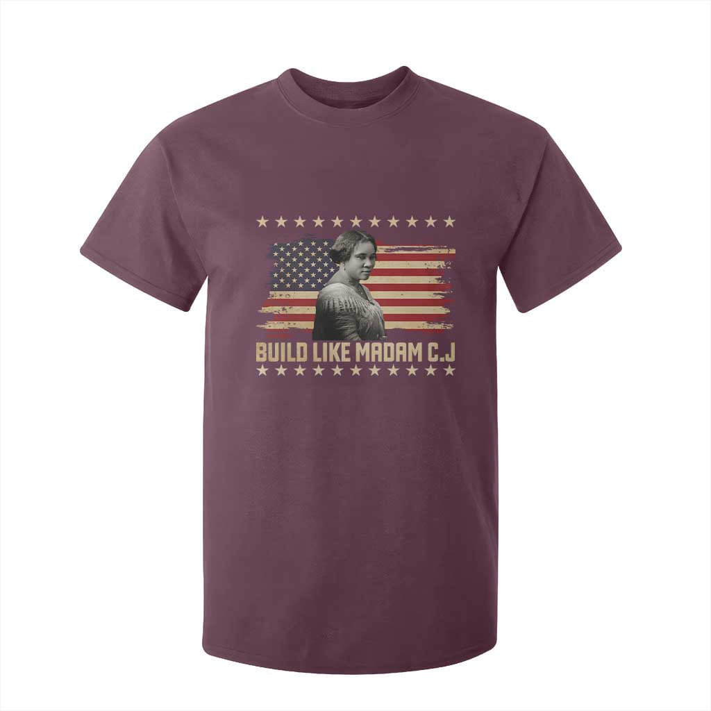 Build Like Madam CJ Walker T Shirt For Kid Black History Month Gift