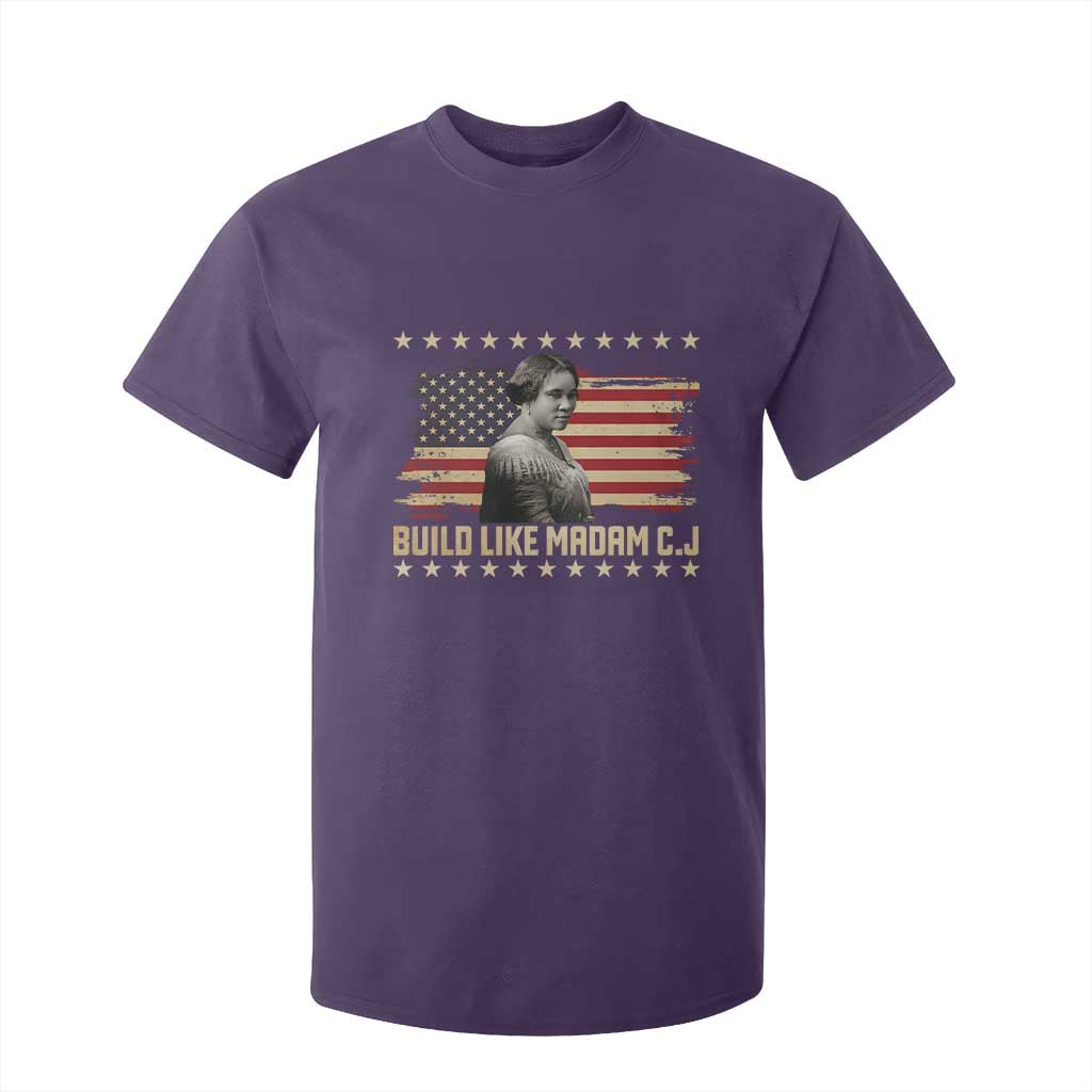 Build Like Madam CJ Walker T Shirt For Kid Black History Month Gift