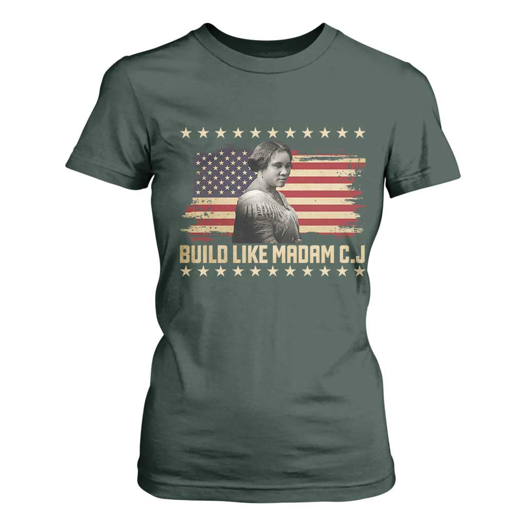 Build Like Madam CJ Walker T Shirt For Women Black History Month Gift